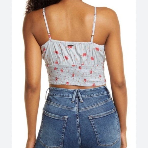 Billabong floral crop top camisole tank top small - Picture 5 of 7